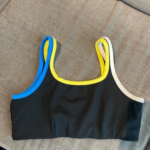 SPORTS BRA BLACK SPLIT 59 - Picture 1 of 7